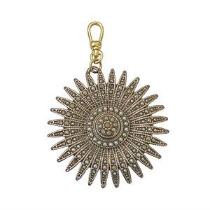 Lulu Frost Gold and Antique Silver Sunburst Pendant Charm